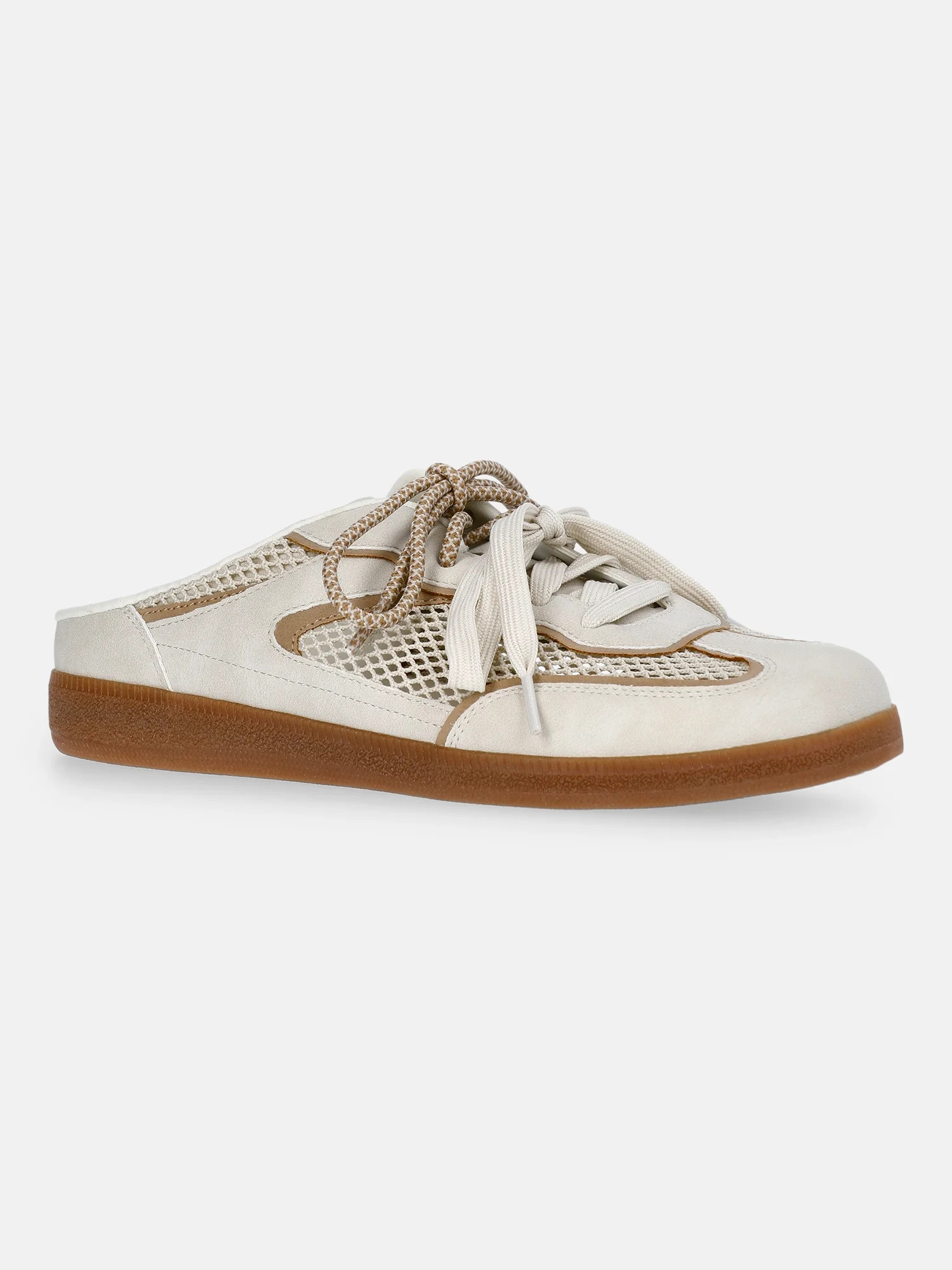 Time and Tru Women's Lace Up Mesh Mule Sneakers - Walmart.com | Walmart (US)
