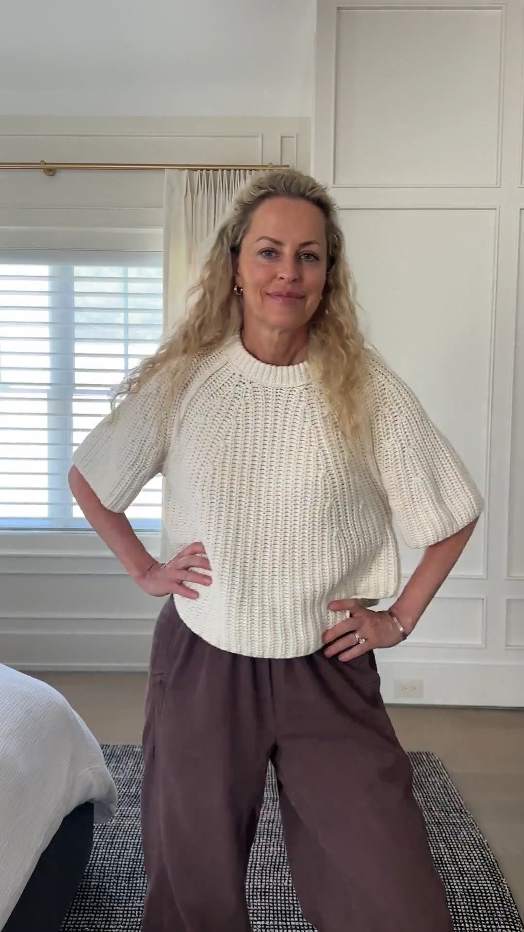 These pants come in multiple colors and are extremely comfortable and washable! Sweater has been perfect for cooler days. Simple but cute summer outfit!
I wore them in a long flight because they are that comfortable!

#LTKootd #LTKOver40