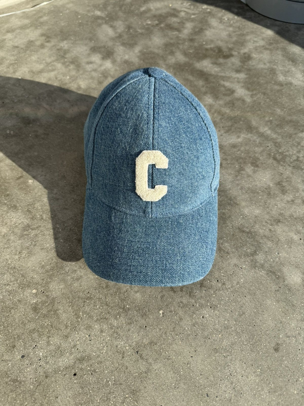 Celine × Designer × Rare Very rare na classy Celine Denim Cap with C logo | Grailed | Grailed
