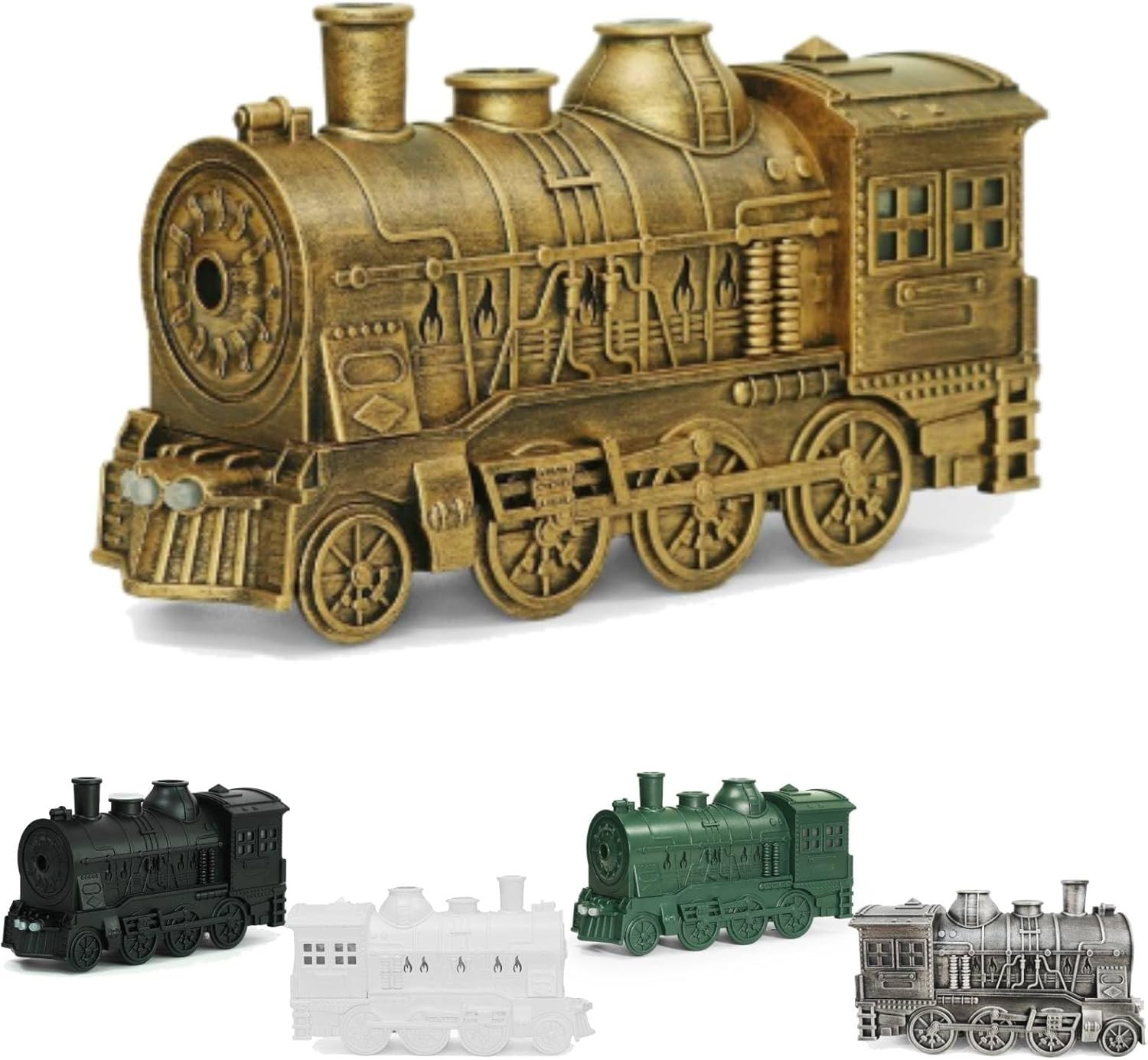 Steam Train Humidifiers for Bedroom - Dual Mist Outlets Cool Mist Diffuser, Copper Essential Oil ... | Amazon (US)