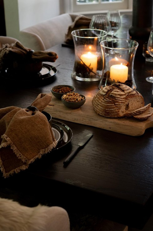 Smiling from ear to ear because Fall dinner parties are officially back and I couldn’t be more obsessed! Nothing beats fresh sourdough, candlelight, and cozy tablescapes that bring everyone together. I styled this rustic autumn table with warm textures, neutral tones, and a loaf that practically begs to be shared. Hosting at home just hits different in fall! Let the season commence!  

 #LTKSeasonal #LTKHome #LTKStyleTip