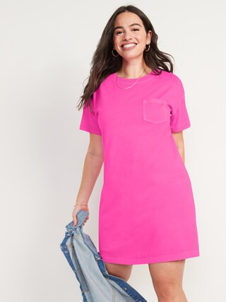 Short-Sleeve Vintage Mini T-Shirt Shift Dress for Women | Old Navy (US)