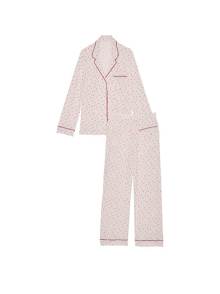 Buy Modal Soft Long Pajama Set, PUREST PINK SCRIPT - Order Pajamas Sets online - Victoria's Secre... | Victoria's Secret (US / CA )