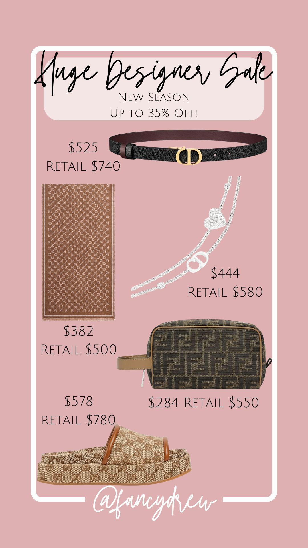 So many amazing designer items on mega sale! I think I need to scoop up the Fendi cosmetic bag! 

 #LTKSeasonal #LTKSaleAlert