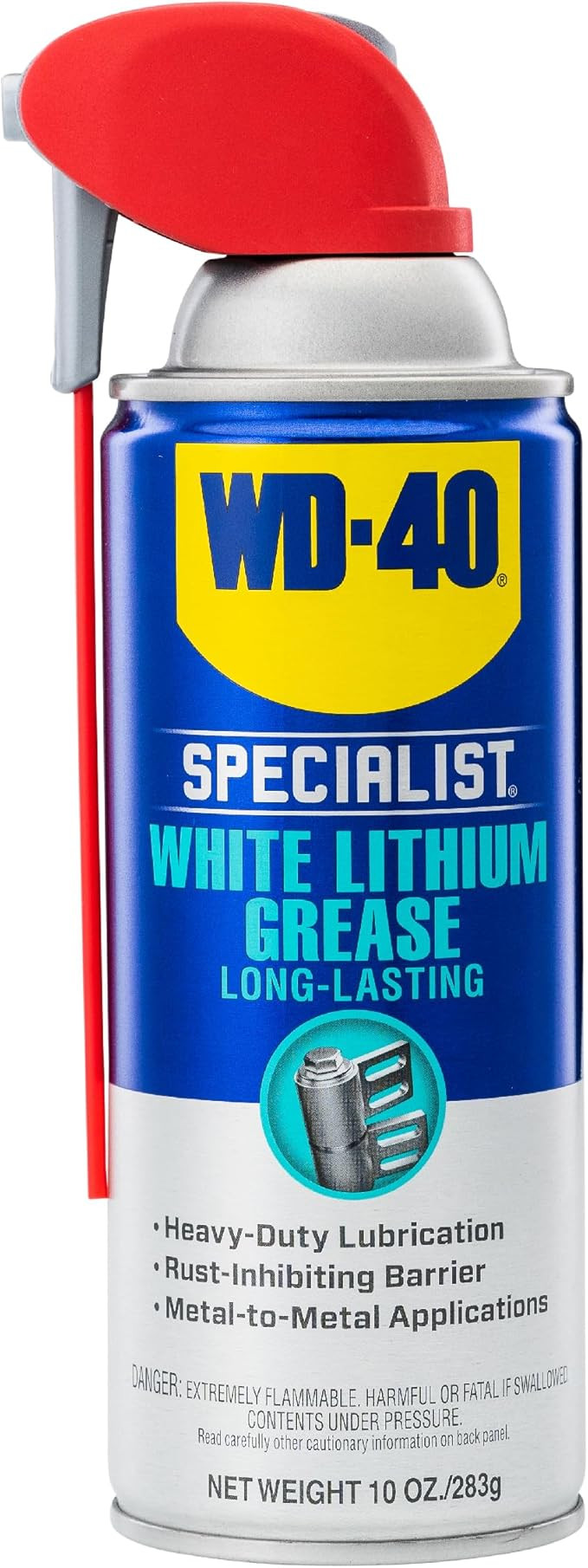 WD-40 Specialist White Lithium Grease Spray with SMART STRAW SPRAYS 2 WAYS, 10 OZ | Amazon (US)