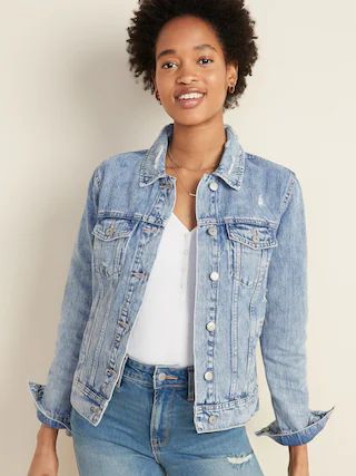 Distressed Jean Jacket for Women | Old Navy (CA)