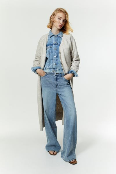 Fine-knit Cardigan Dress - Light beige melange - Ladies | H&M US | H&M (US + CA)