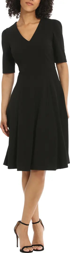 V-Neck Fit & Flare Dress | Nordstrom Rack