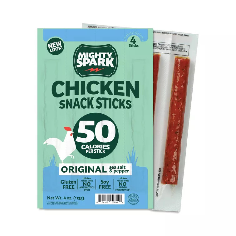 Mighty Spark, Chicken Snack Sticks, Original Sea Salt & Pepper | Thrive Market