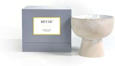 BLUEME Happiness-Yuzu & Ginger, 3 Wick, Refillable Wellness Candle, Contains Essential Oil, Susta... | Amazon (US)