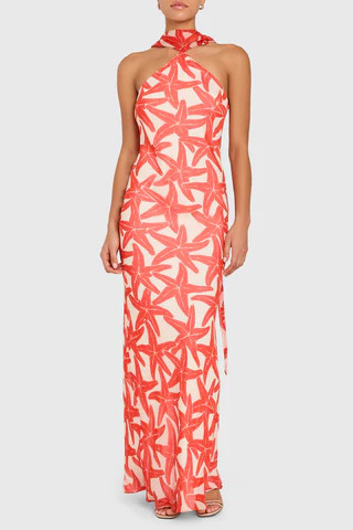 Amanda Uprichard Ashton Maxi in Starfish Print - Size S | Amanda Uprichard