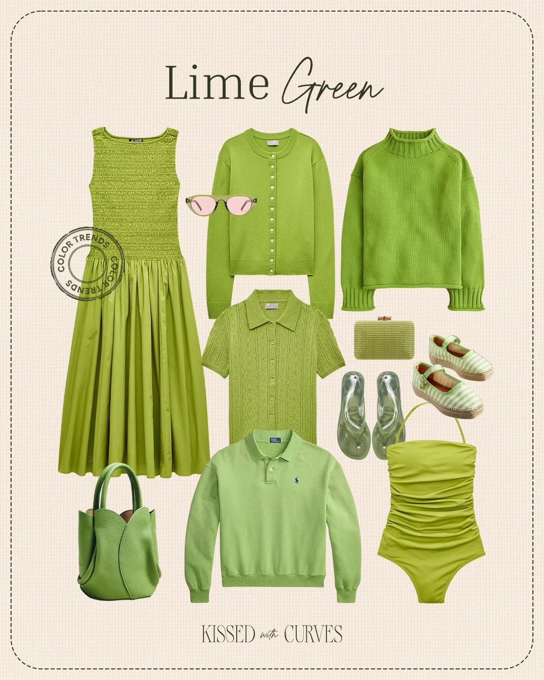 2026 Color Trend - Lime Green

Lots of fun pieces to create spring and summer outfits! Sweaters, dressses, tops, sweatshirts, swimsuits, shoes, bags and accessories!

Spring outfits 2026, travel outfits, work outfits, business casual workwear, work outfits, spring dresses, date night outfits, summer outfits, vacation outfits beach

#LTKOver40 #LTKTravel #LTKWorkwear