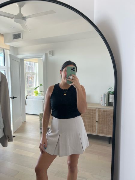 Absolutely love the skort from Abercrombie on sale today! Has shorts underneath, and is so comfortable. Really thin and breezy for spring and summer. Would be great for the office or can be dressed down for everyday! True to size, 29. 20% off + extra 15 using “springaf"

#LTKsalealert #LTKunder50 #LTKFind