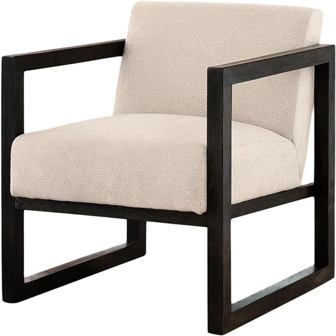 Signature Design by Ashley Alarick Accent Chair, Black/Cream | Amazon (US)