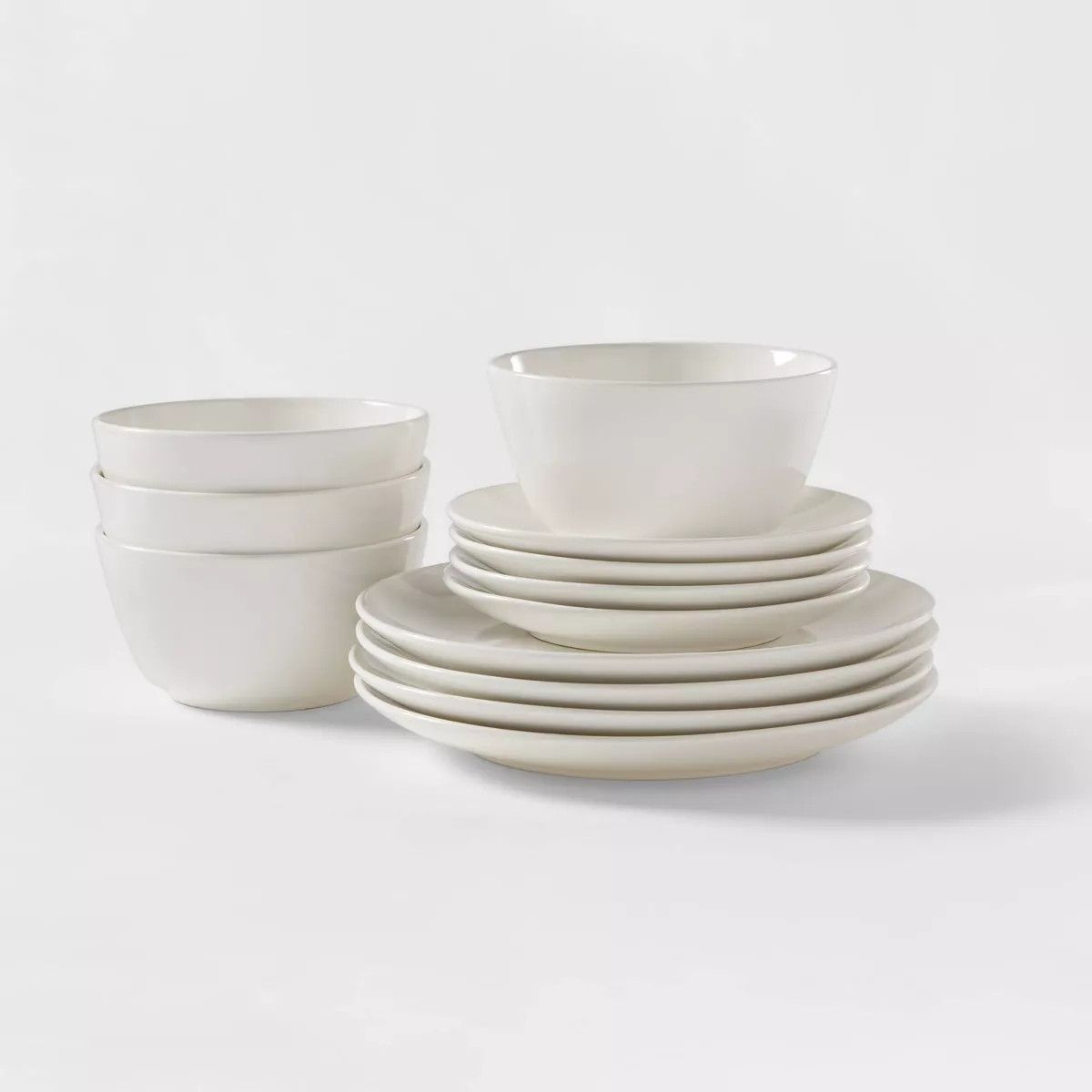 12pc Stoneware Avesta Dinnerware Set White - Threshold™ | Target