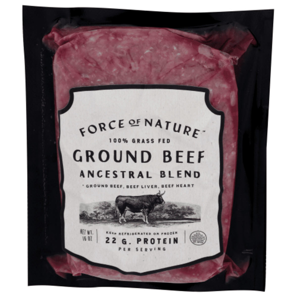 Force Of Nature Meats 100% Grass Fed Ancestral Blend Ground Beef | Instacart