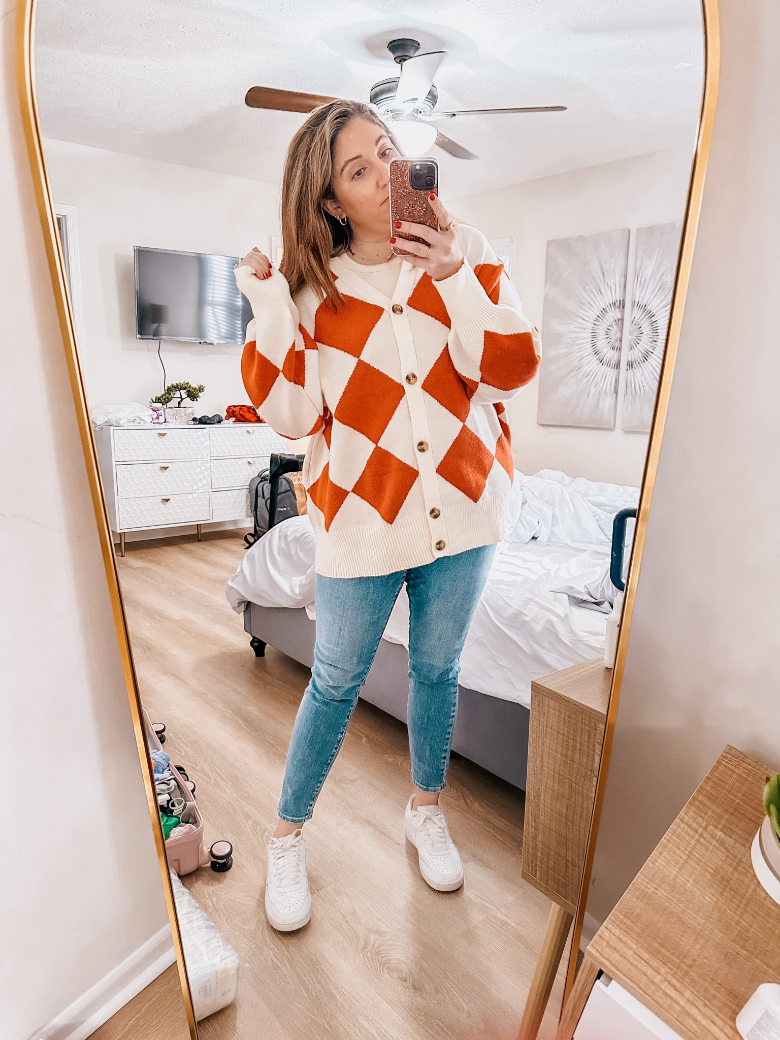 Casual ootd 
Cardigan XL / tank XL / jeans 14 / shoes half size smaller 

#LTKstyletip #LTKSeasonal #LTKmidsize