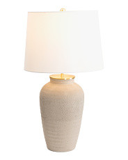 24in Cement Pot Lamp | Marshalls