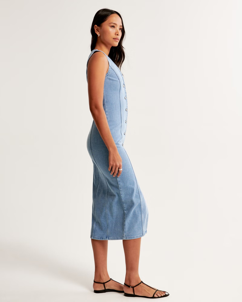 The A&F Mia Vest Midi Dress | Abercrombie & Fitch (US)
