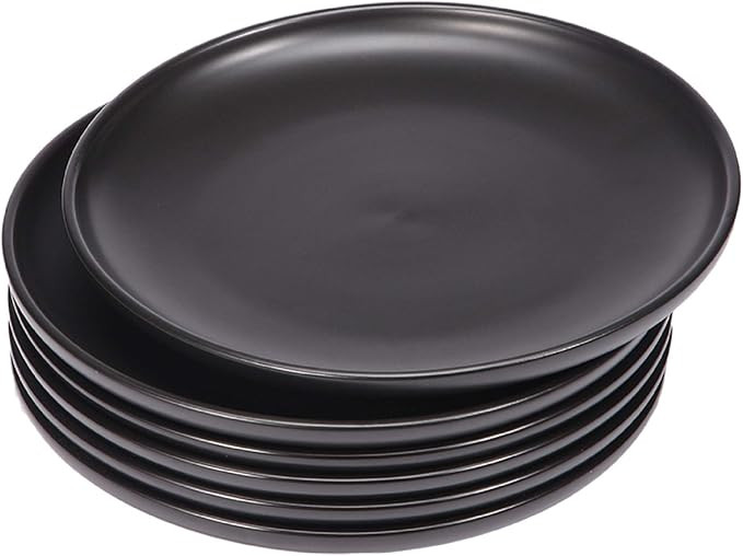 BonNoces Matte Black Porcelain Dinner Plate, 10-Inch Large Elegant Round Serving Plate Set Perfec... | Amazon (US)