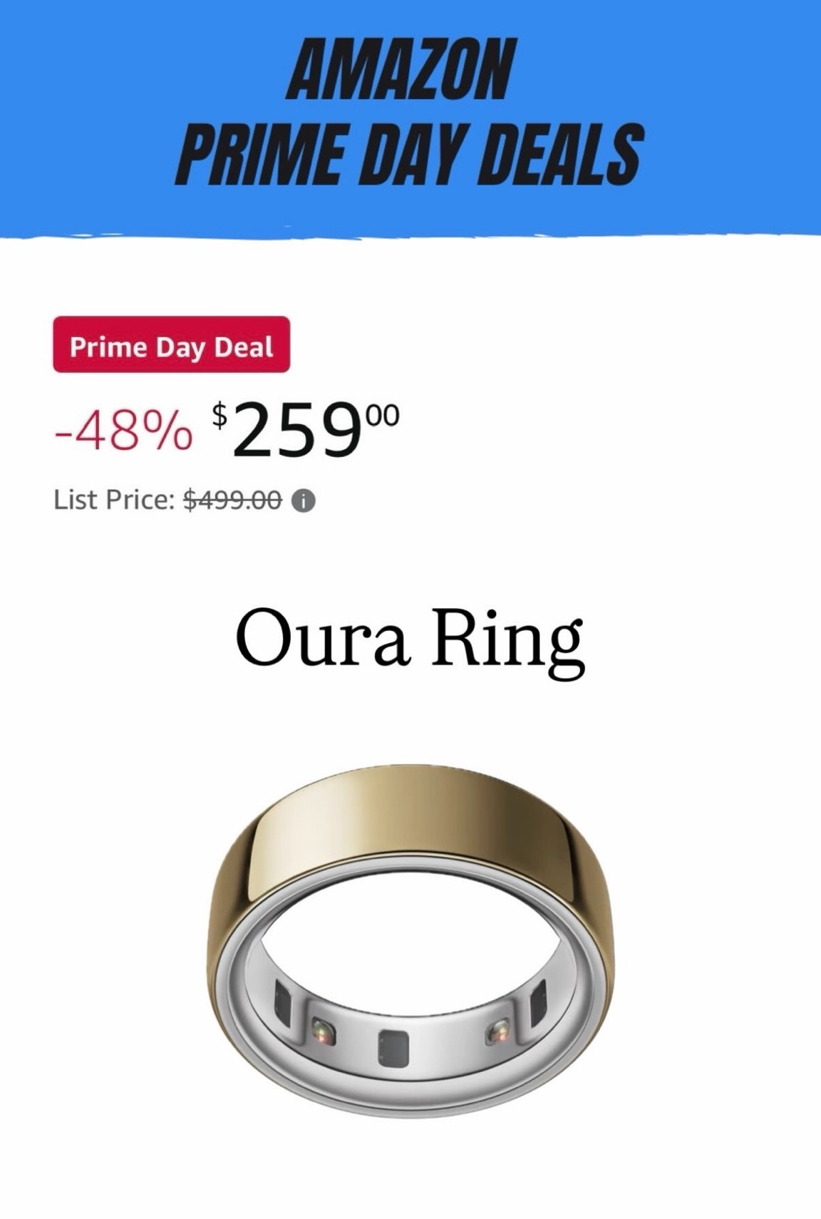 Oura ring prime day deals

#LTKselfcare #LTKSaleAlert #LTKActive