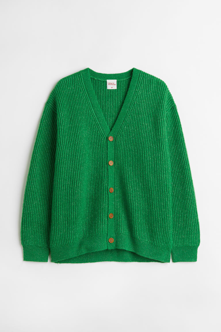 H & M - Knit Wool-blend Cardigan - Green | H&M (US + CA)