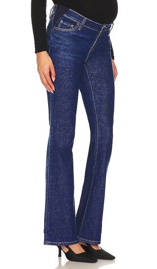 The Flare Leg Maternity Jean in True Blue | Revolve Clothing (Global)