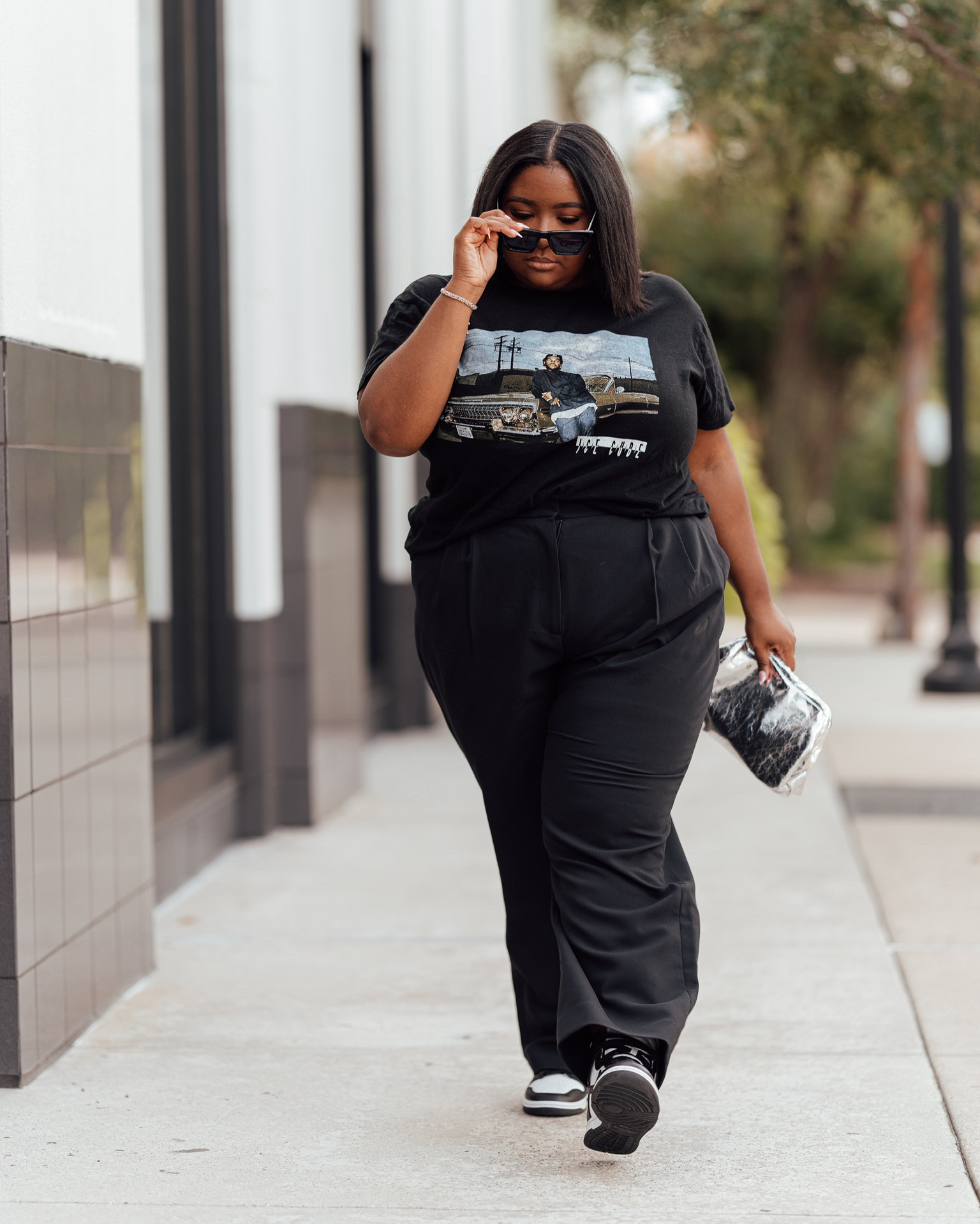 Cool girl vibes.
Abercrombie pants size 37 for reference.

Plus size style. Plus size fashion. Cool girl. Graphic tee. Street style. Transitional style. 

#LTKShoeCrush #LTKStyleTip #LTKPlusSize