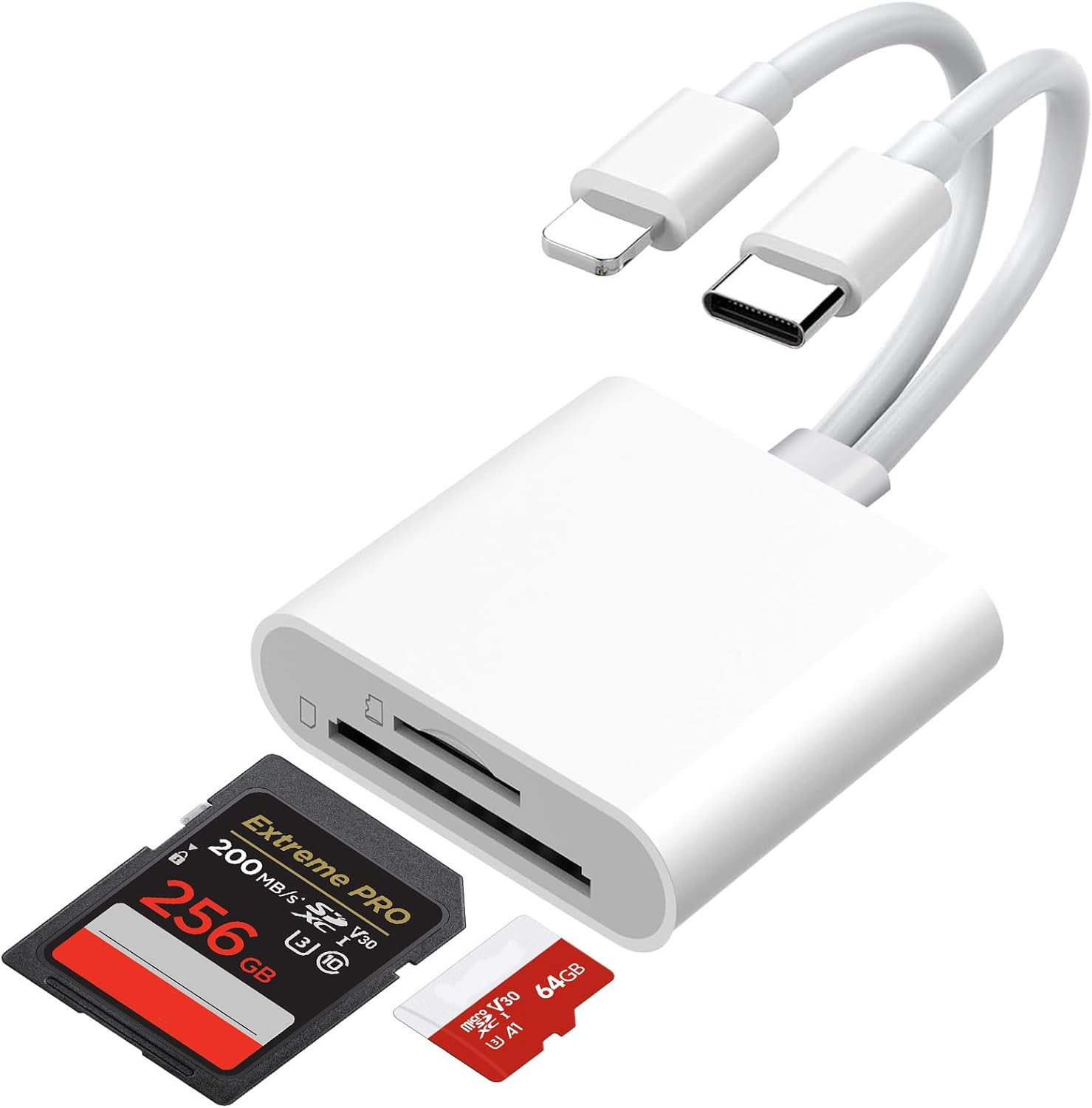 Ticenpe 2 in 1 USB C Lightning SD Card Reader for iPhone iPad, Macbook, Samsung, Camera, Laptop -... | Amazon (UK)