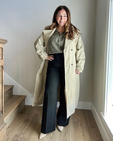 Spring workwear from @aritzia #aritizia partner 

Fit tips: Jacket tts, L // Top size up for larger chest, XL // pants run small, 14 

#LTKworkwear #LTKSeasonal #LTKmidsize