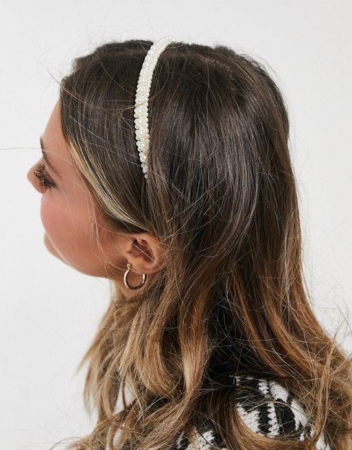 ASOS DESIGN headband with graduated pearl embellishment | ASOS (Global)