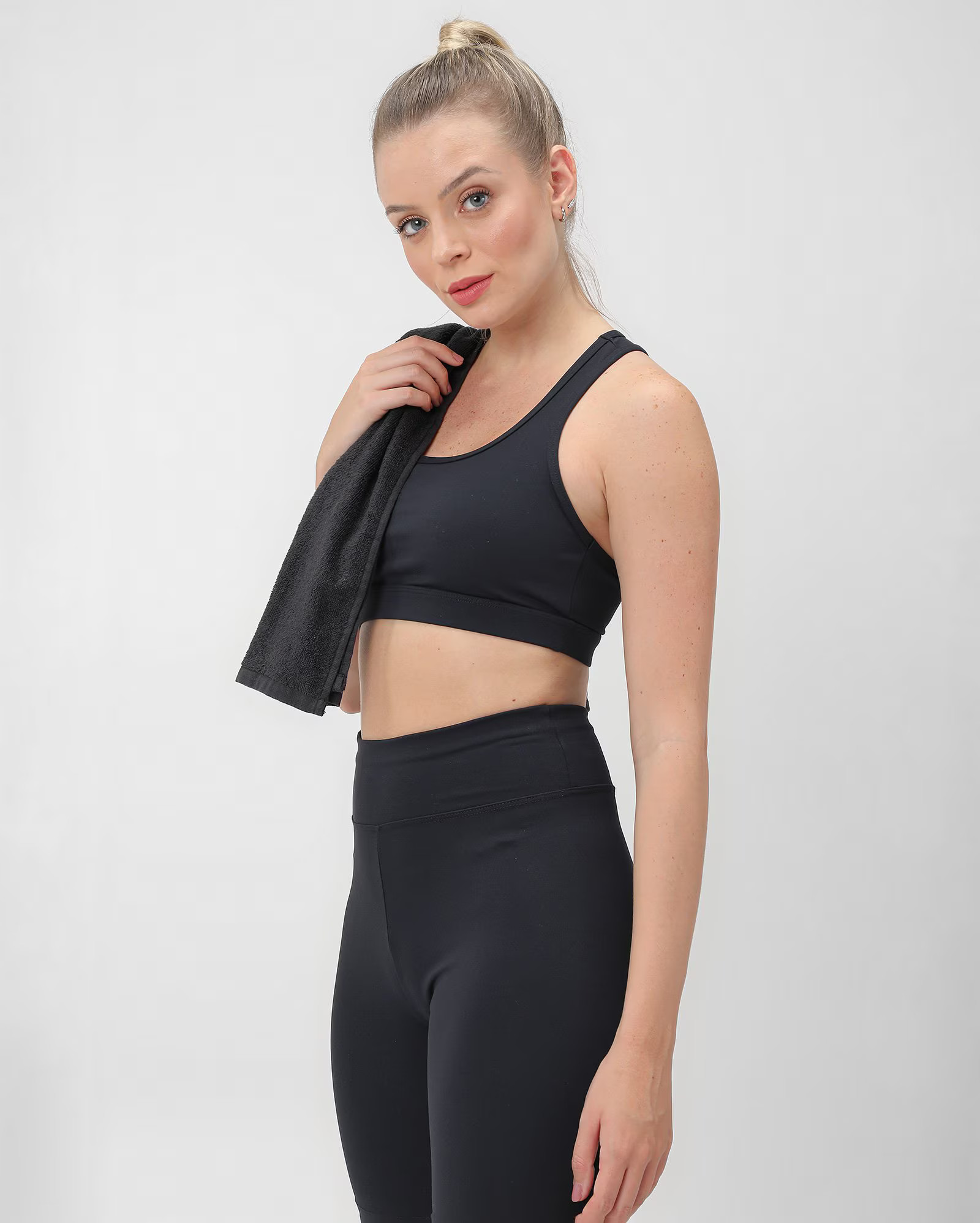 Top esportivo de poliamida nadador mescla - Preto |  BodyWork by Riachuelo | Riachuelo (BR)