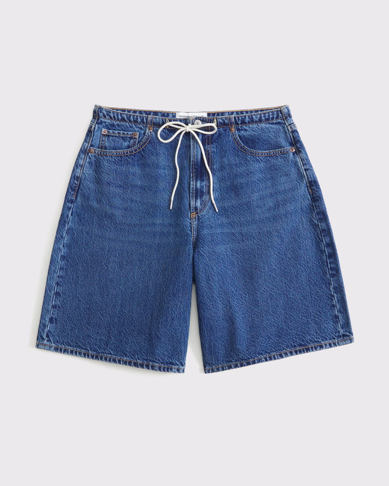 Women's Curve Love Mid Rise Jort | Women's Bottoms | Abercrombie.com | Abercrombie & Fitch (US)