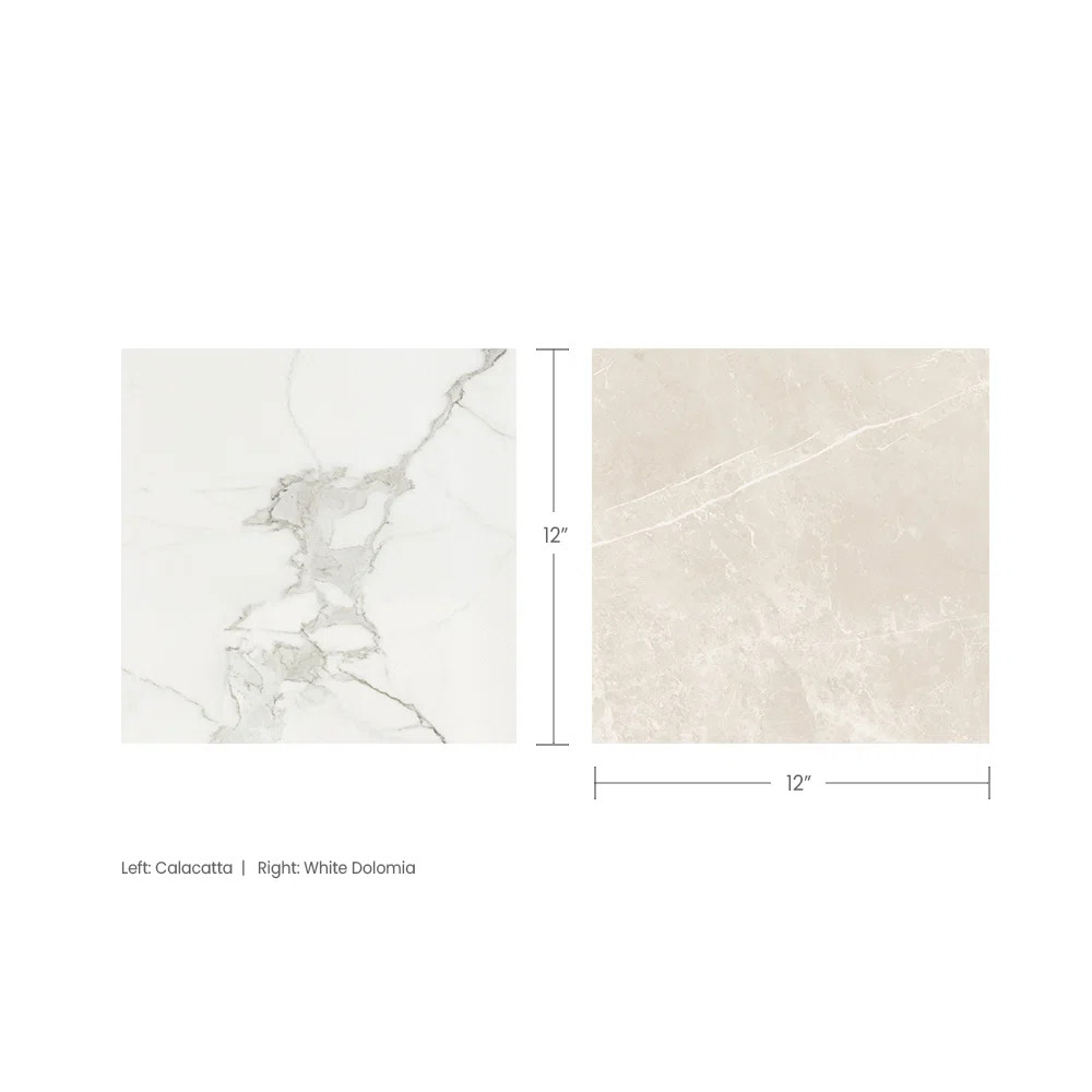Tuscany Checkerboard 12X12 Calacatta And Dolomia | Wayfair North America