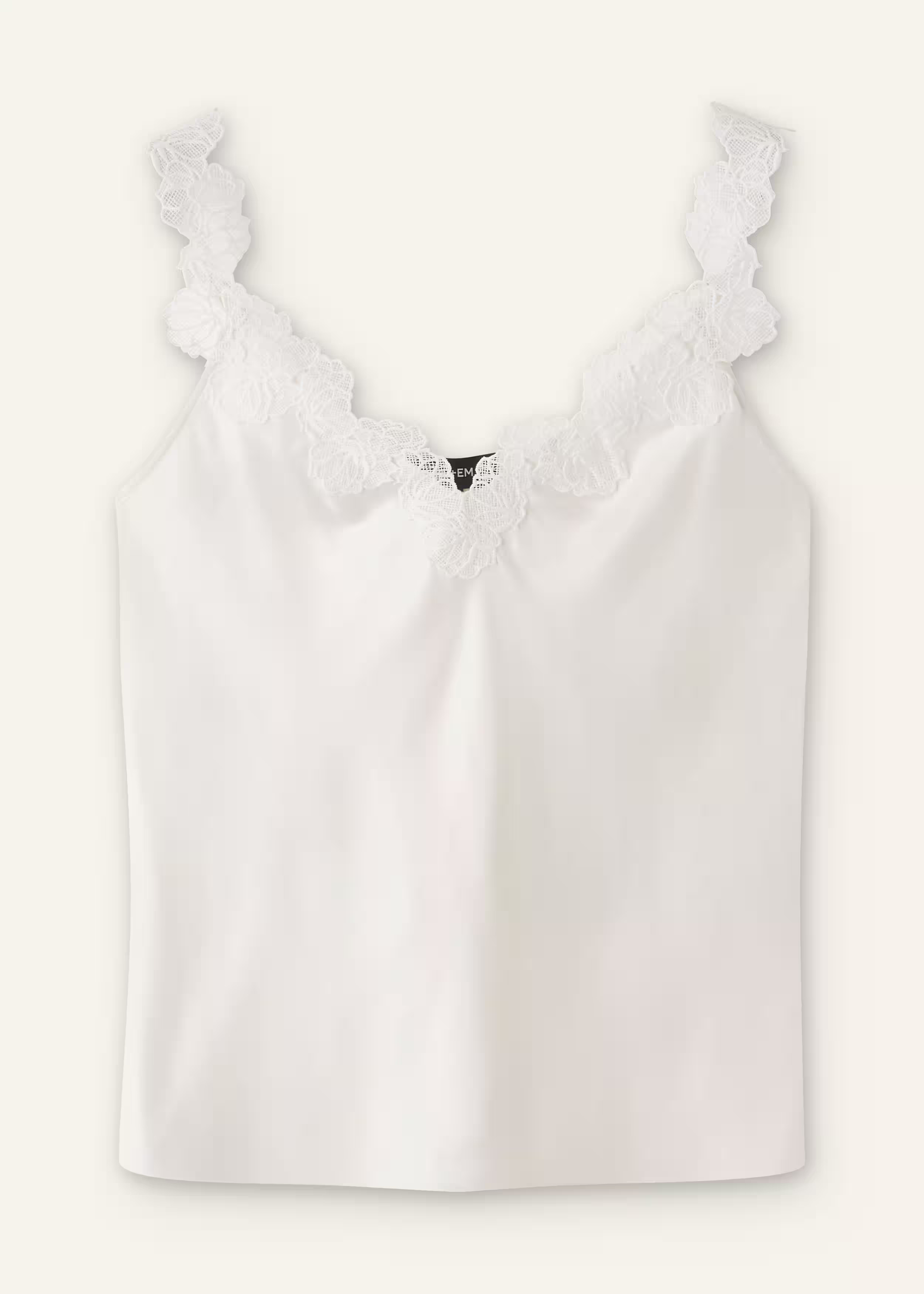 Women's Cream Silk + Lace Camisole Top | ME+EM | ME+EM Global (Excluding US)