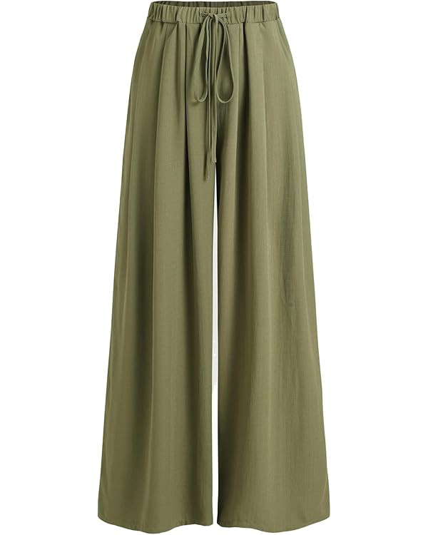 CIDER Elastic Waist Wide Leg Trousers | Amazon (US)