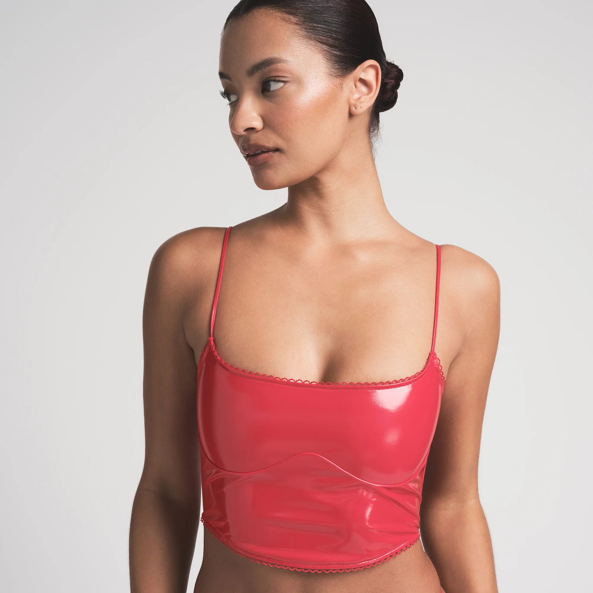 SKIMS Cropped Corset | Red | 4XL | Vinyl | SKIMS (US)