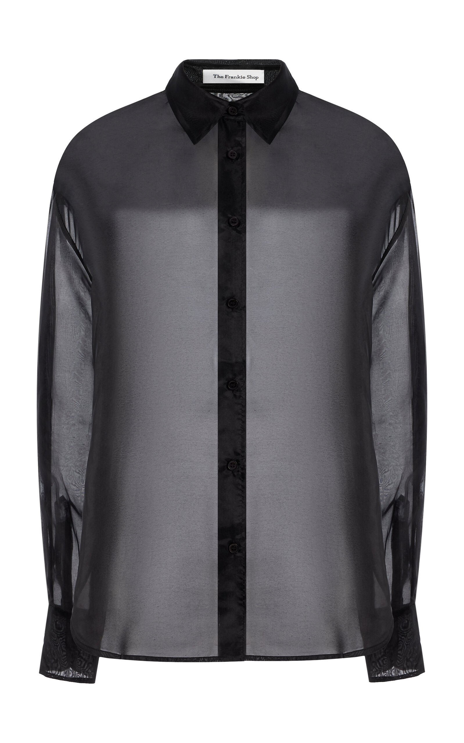 The Frankie Shop - Peri Silk-Blend Chiffon Shirt - Black - M - Moda Operandi | Moda Operandi (Global)