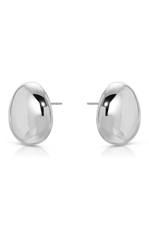 Ettika Polished Pebble Drop Earrings in Rhodium at Nordstrom | Nordstrom