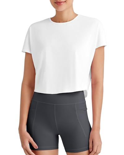 G4Free Skimetic UPF 50+ Workout Tops for Women - Batwing Short Sleeve T-Shirts Crop Basic Quick D... | Amazon (US)