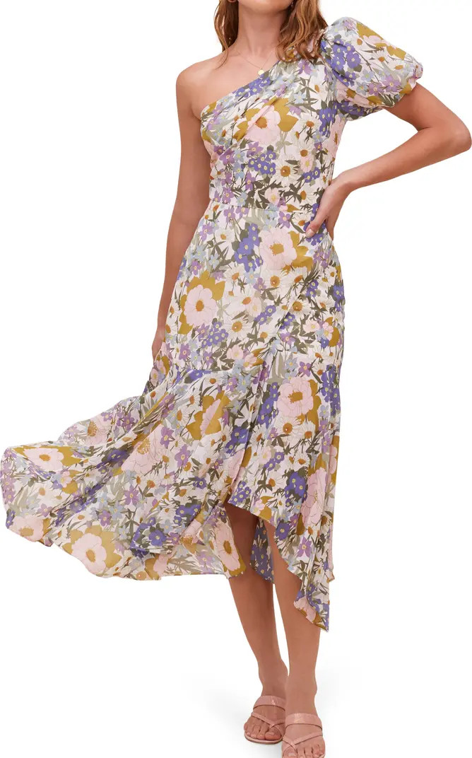 Santorini One-Shoulder Asymmetrical Midi Dress | Nordstrom