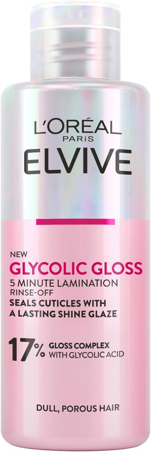 L'Oreal Paris Elvive Glycolic Gloss Lamination Rinse-Off Treatment, With Gloss Complex and Glycol... | Amazon (UK)