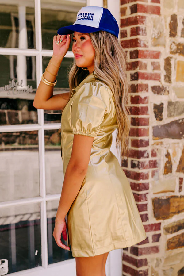 Winning Team Metallic Mini Dress | Impressions Online Boutique