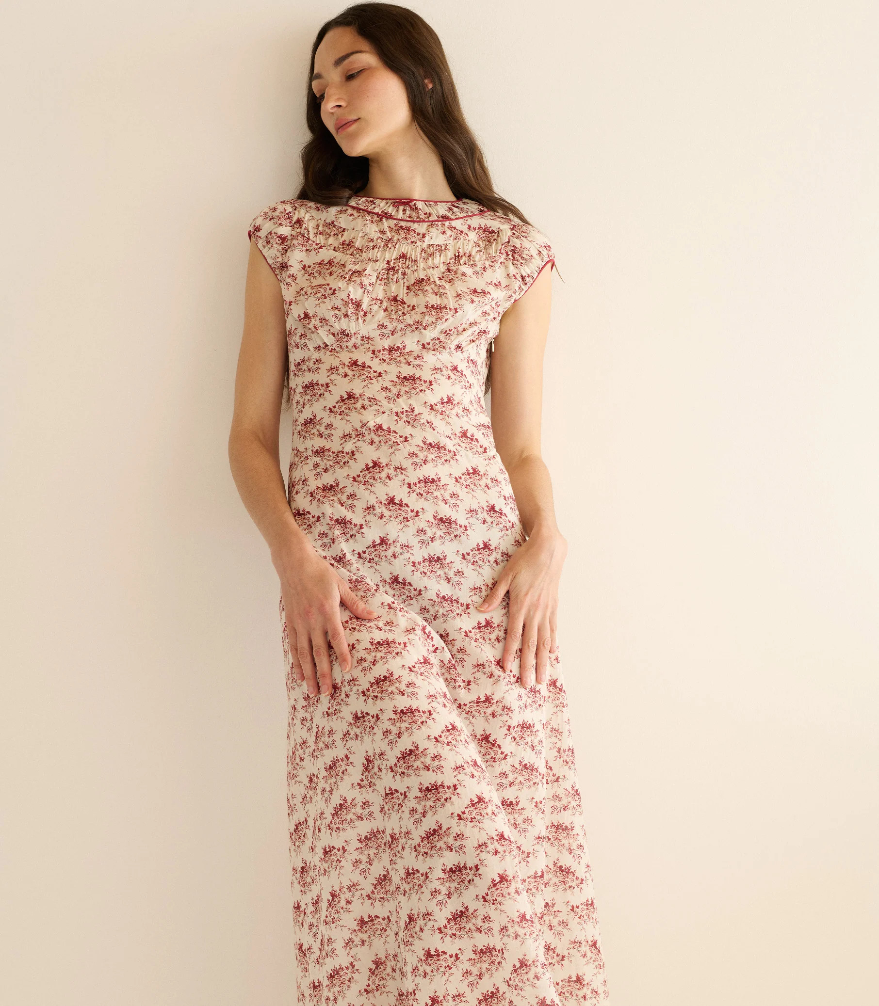Raphaela Dress - Ivory Rosier Floral | DÔEN | DOEN