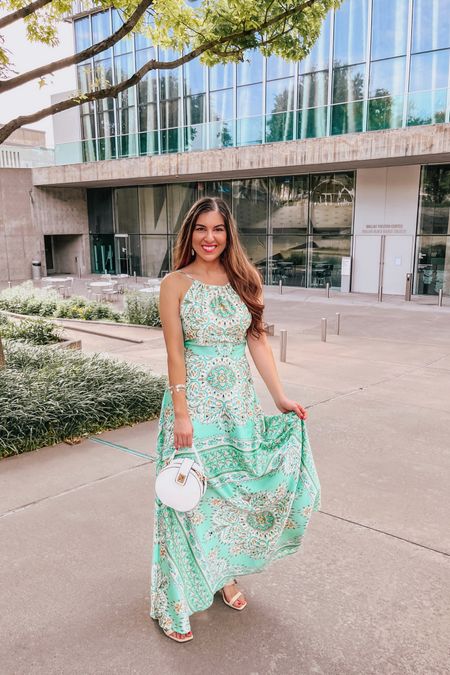 Beautiful vacation dress! Mint green dress with a beautiful pattern. Wearing size XS but could have gone with a Small 💚🩵



#LTKTravel #LTKSeasonal #LTKFindsUnder100