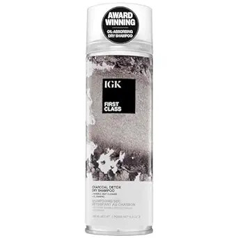 IGK FIRST CLASS Charcoal Detox Dry Shampoo | Volume + Soothes Scalp + Balance Oil | Vegan + Cruel... | Amazon (US)
