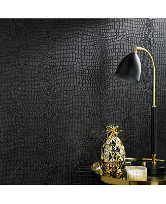 Graham & Brown Graham Brown Crocodile Black Wallpaper - Macy's | Macy's