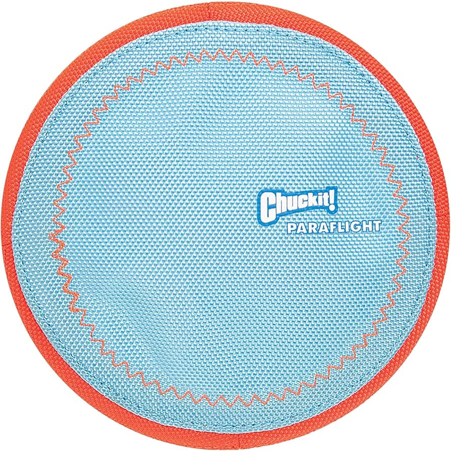 Chuckit! Paraflight Flying Disc Dog Toy, Small (6.75"), Orange and Blue | Amazon (US)