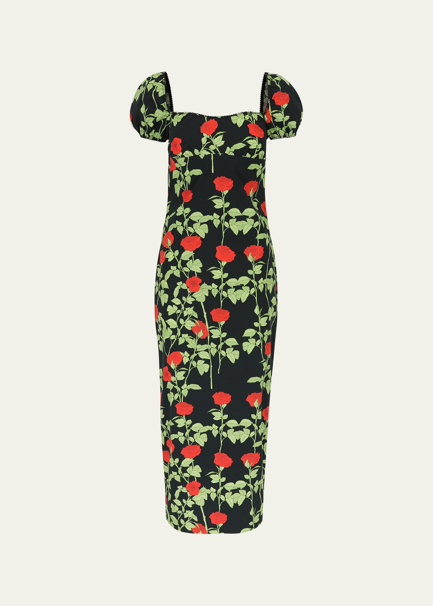 BERNADETTE Floral Print Fitted Midi Dress | Bergdorf Goodman