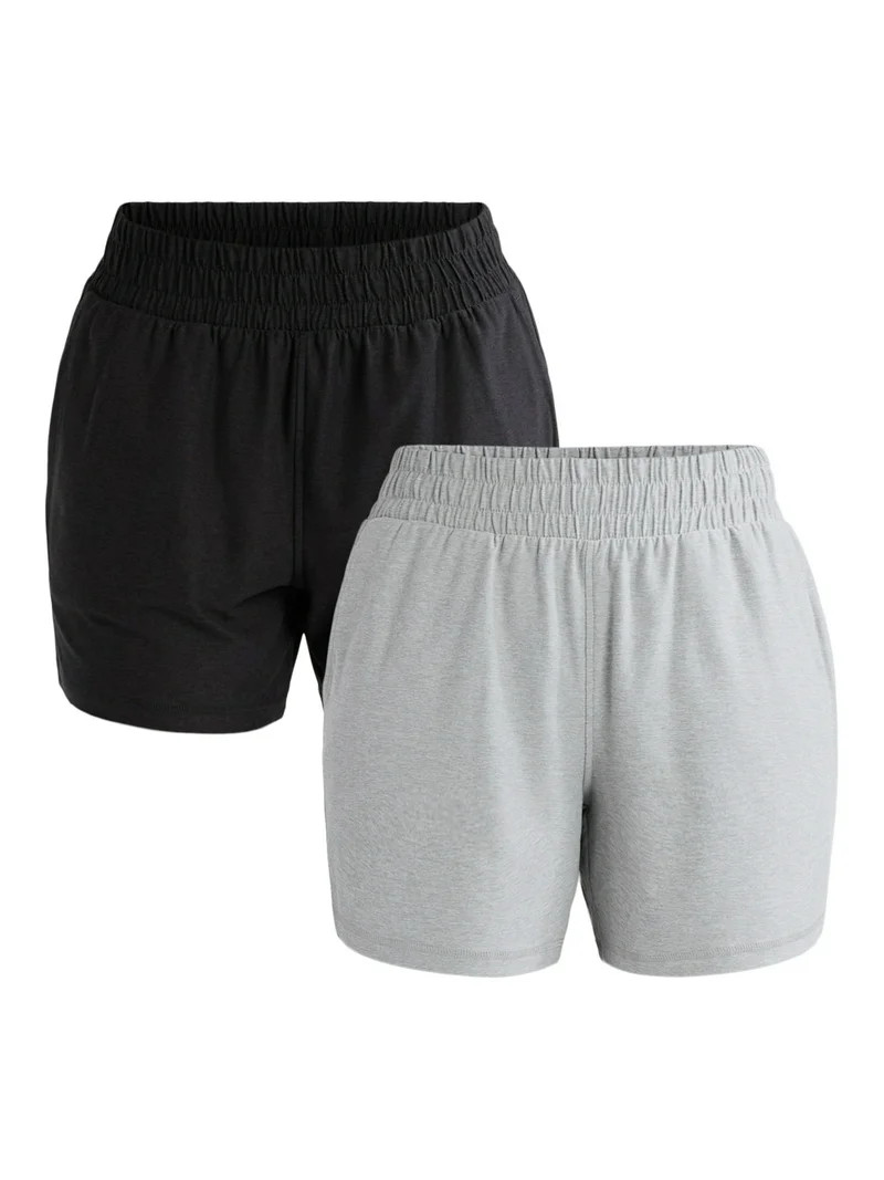 Athletic Works Women's and Women’s Plus ButterCore Soft Performance Gym Shorts, Available in 1,... | Walmart (US)